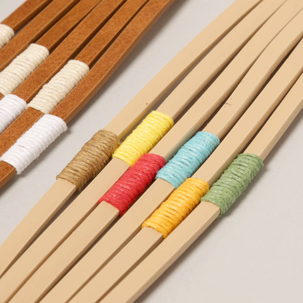 Multi Strand Leather Bracelet with Magnetic Clasp