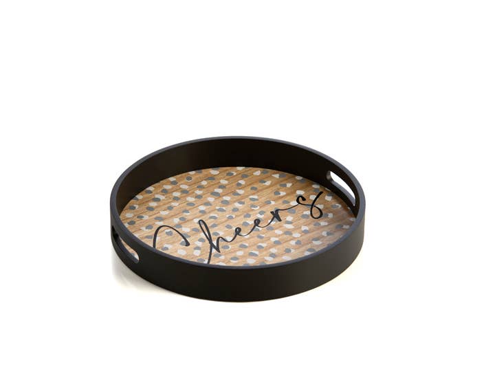"CHEERS" TRAY, BLACK