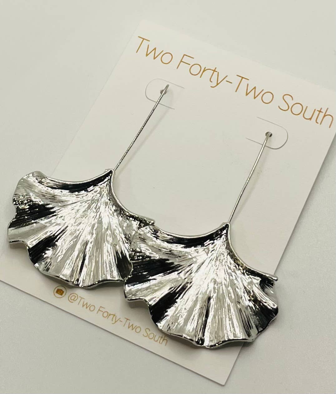 SILVER -  Ginko Dangle Earrings
