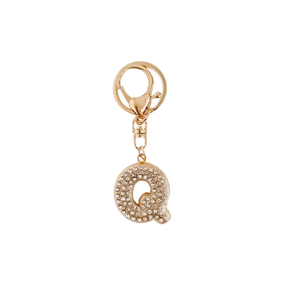 Diamond Initial Bag Charm