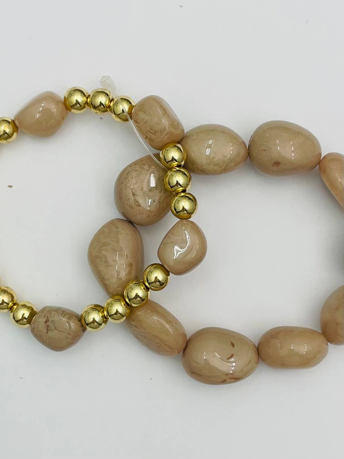 CHIC - Double Stone Stack (beige/gold) BR120