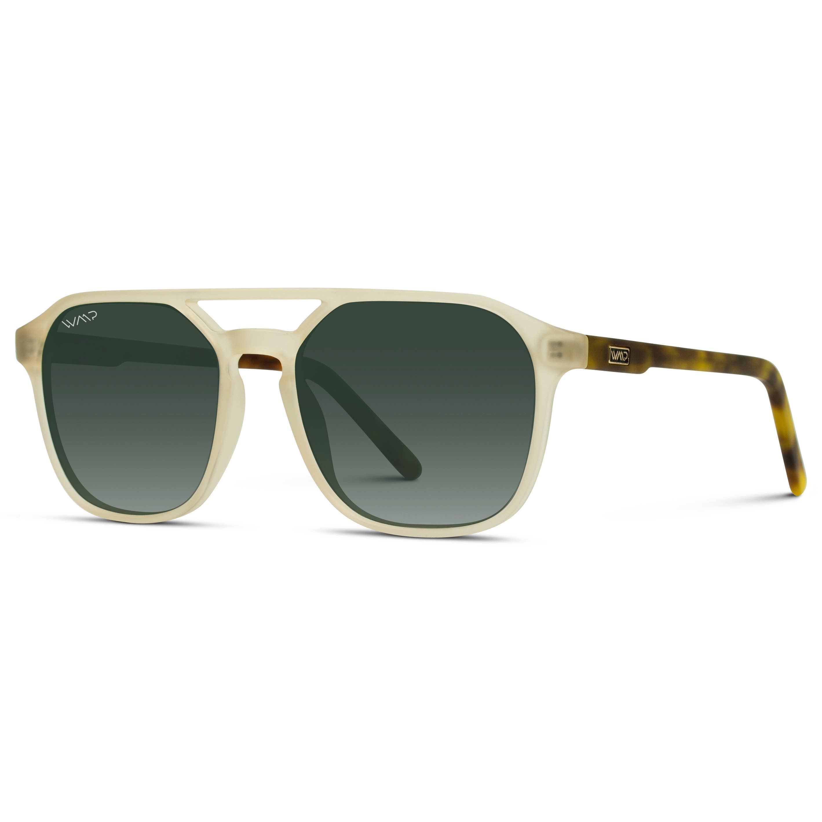 Hunter - Polarized Double Bridge Rectangular Sunglasses