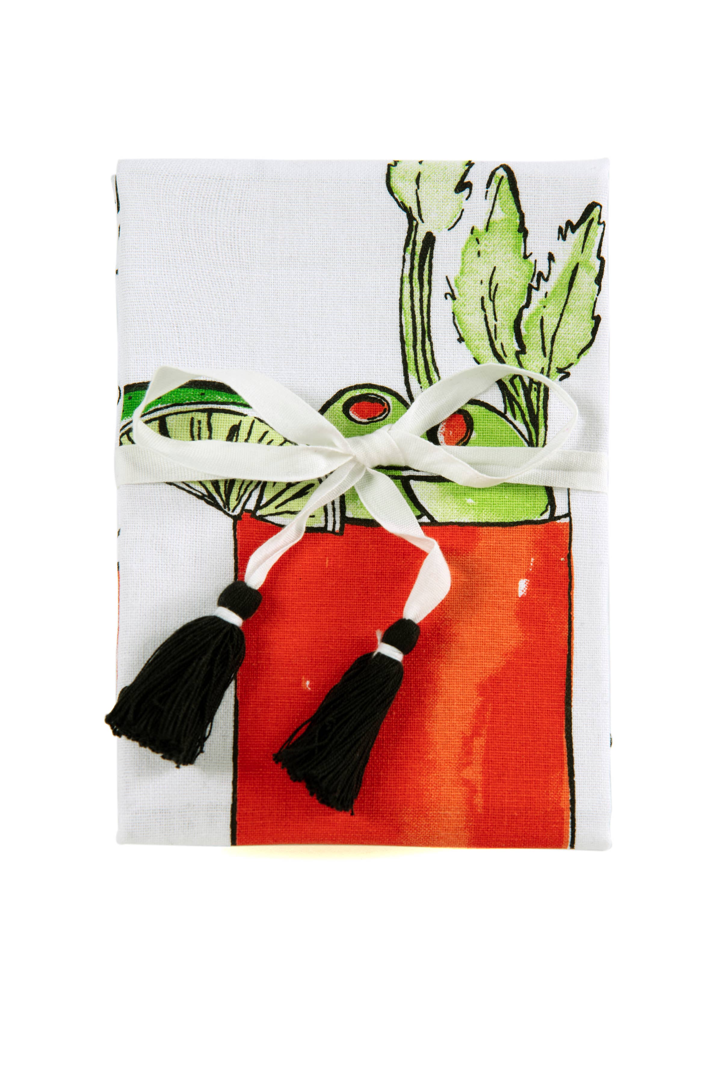"BLOODY MARY" TEA TOWEL, WHITE