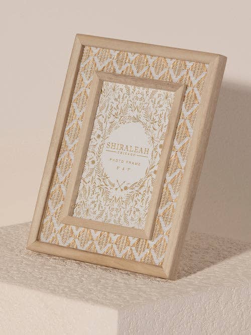 EDEN WOVEN 5 X 7 PICTURE FRAME, WHITE