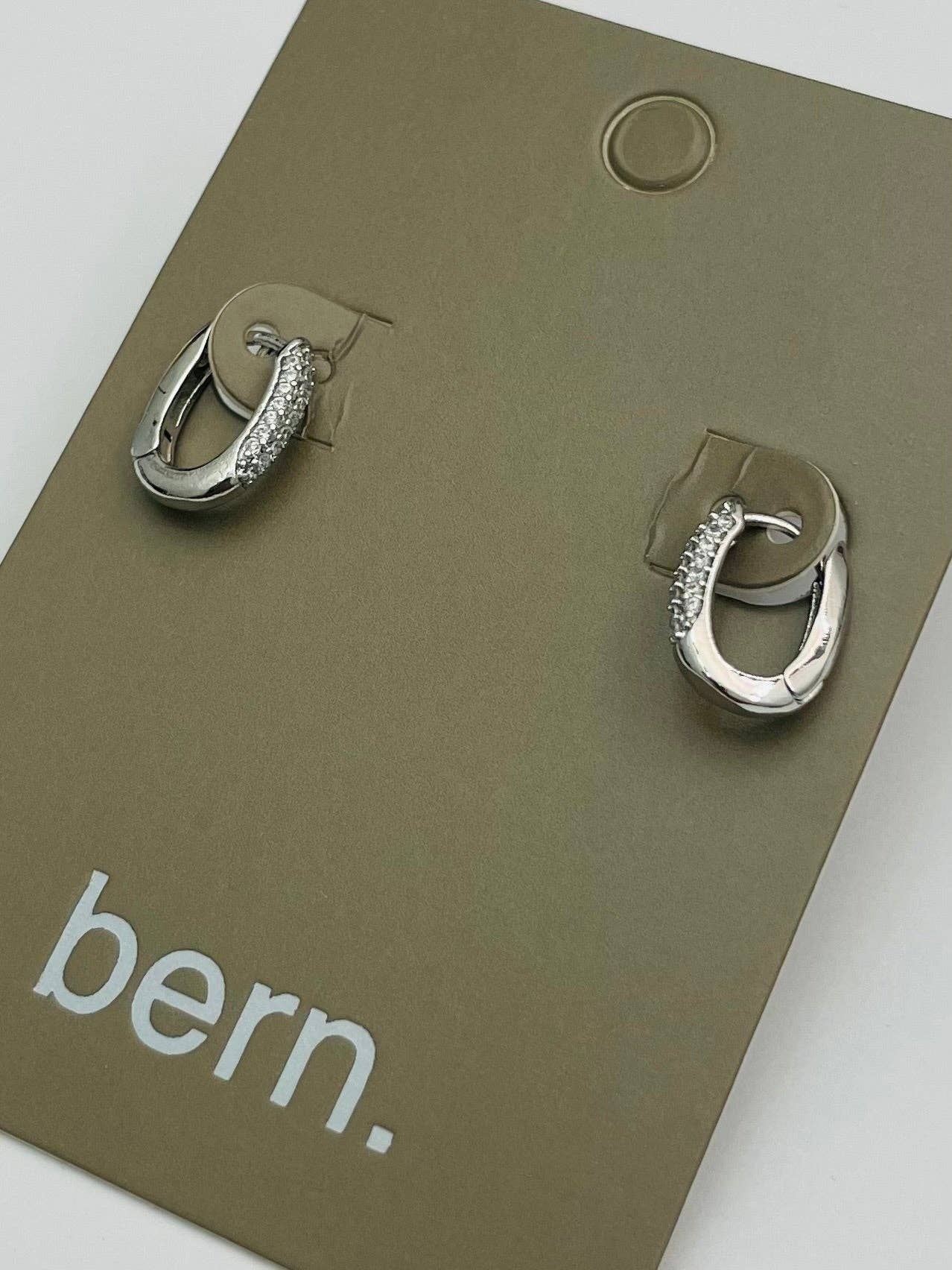 SILVER - Suzi Huggie (silver/pave) BER203