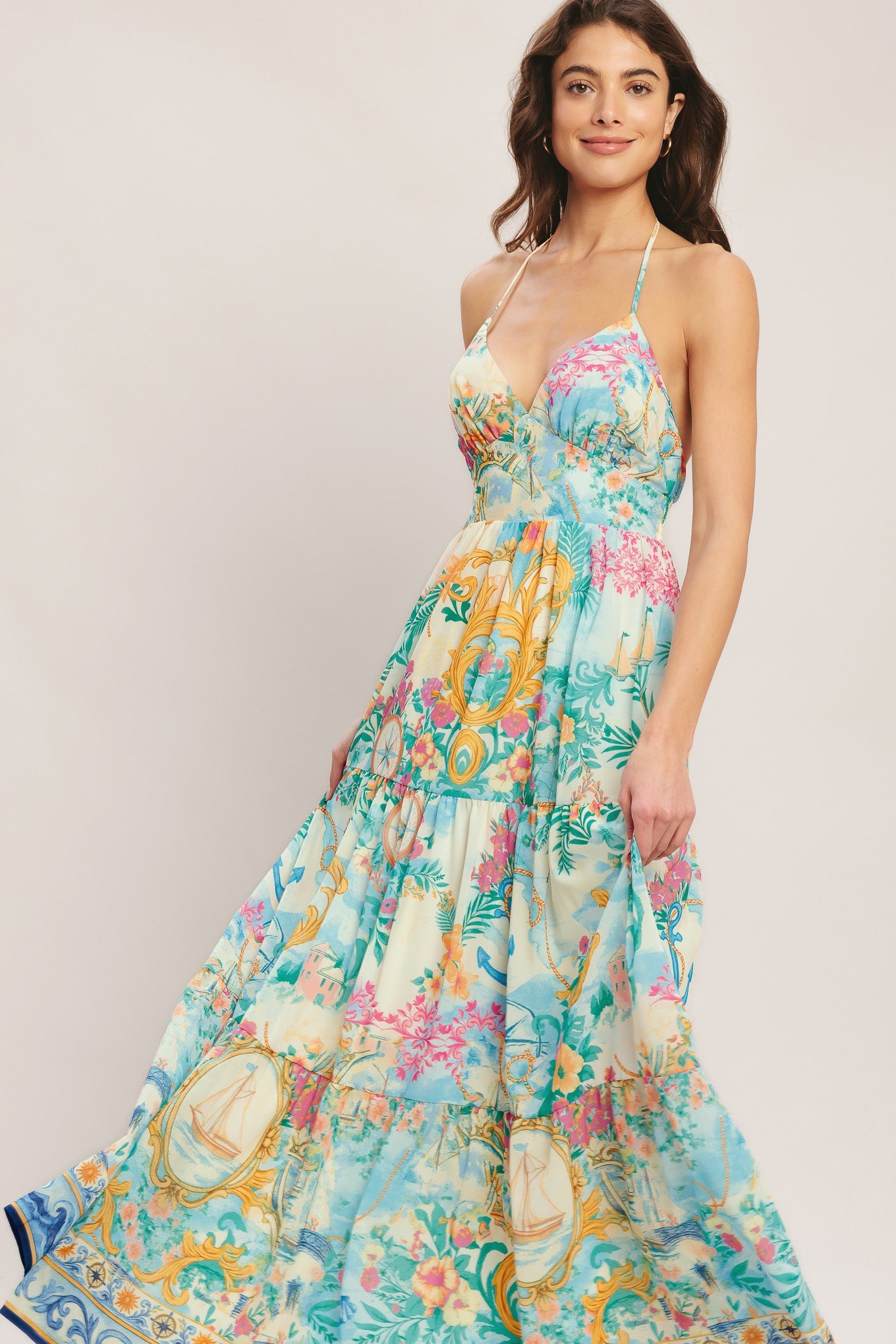 CAPRI SAIL AWAY WOVEN MAXI DRESS