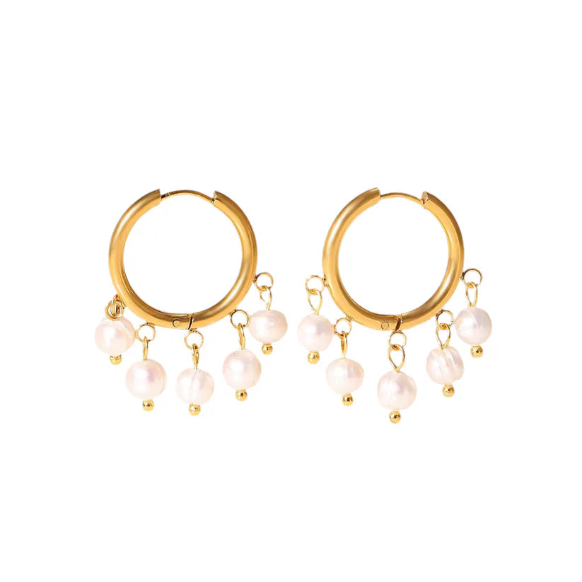 Paloma Pearl Hoops