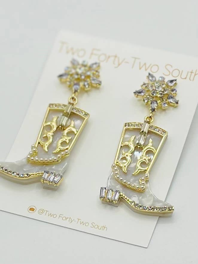 CHIC - Bridal Cowgirl boot - pearl/ivory (ER178)