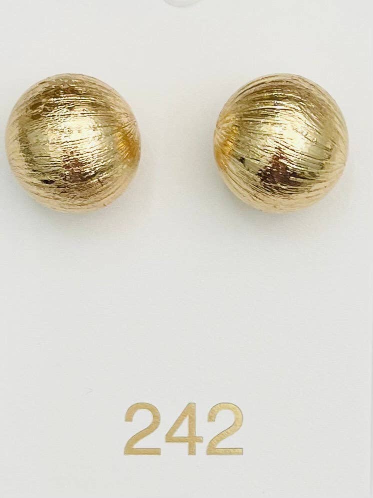 CHIC - Big Ball Stud (brushed gold) ER717