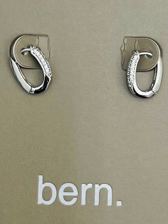 SILVER - Suzi Huggie (silver/pave) BER203