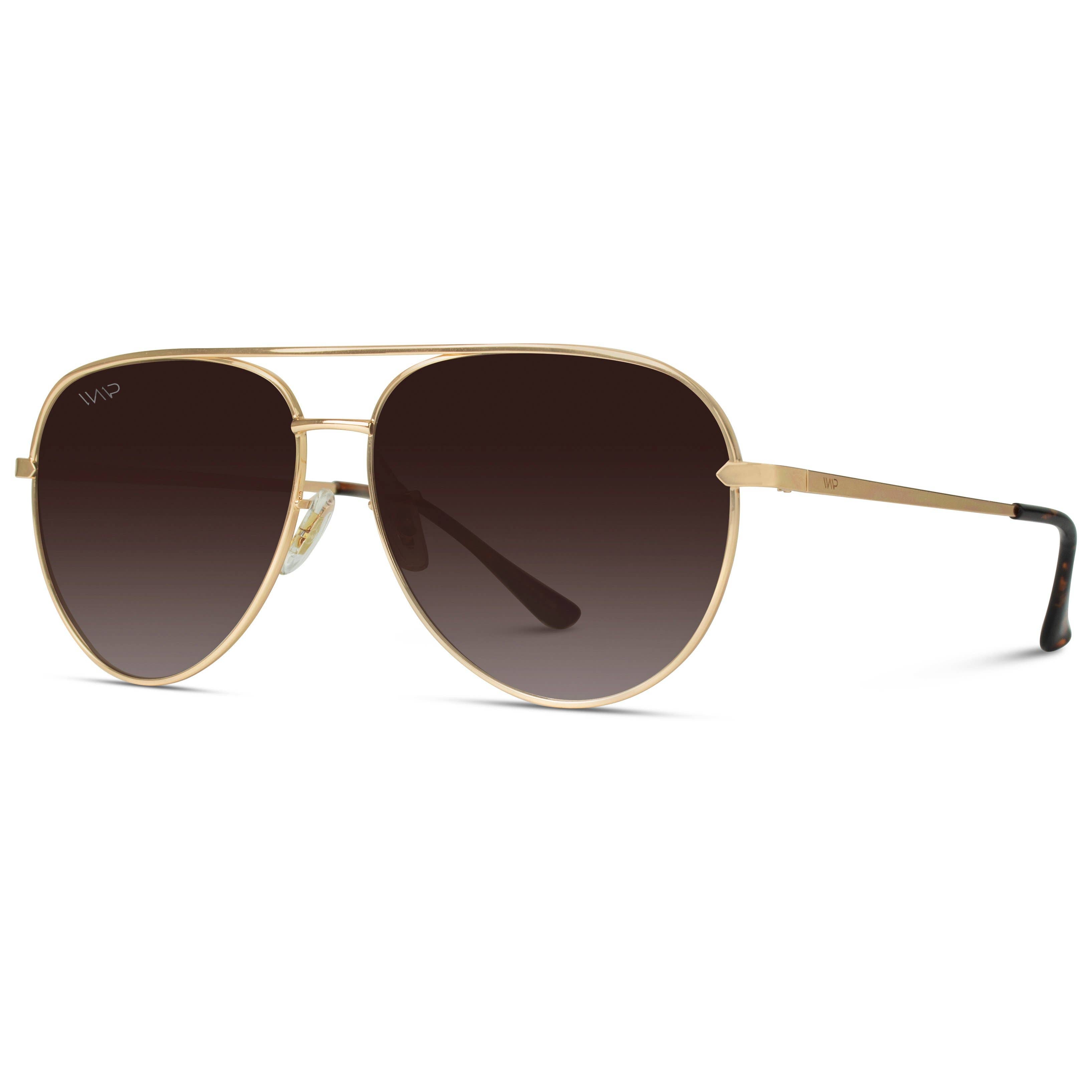 Mila - Oversized Flat Lens Modern Aviator Sunglass