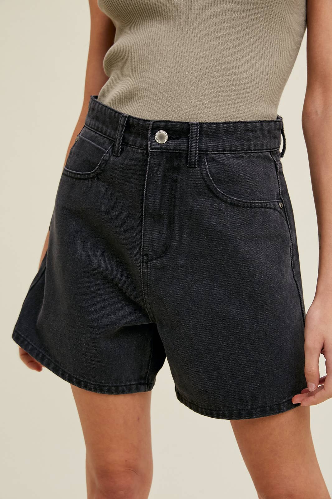 Classic Denim Mom Shorts