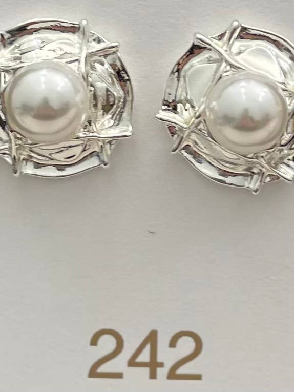 SILVER - Rattan Pearl (silver) ER380
