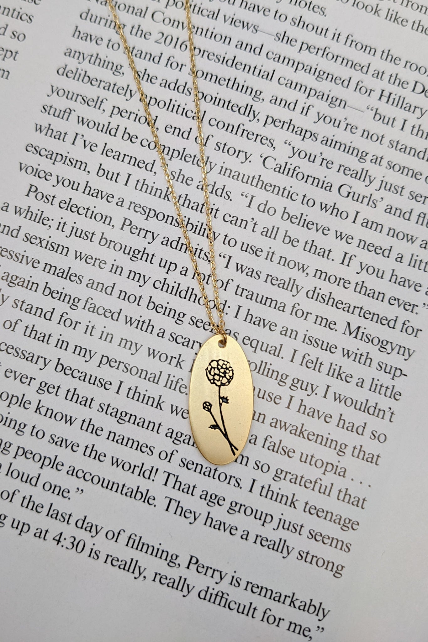 Birth Flower Necklace