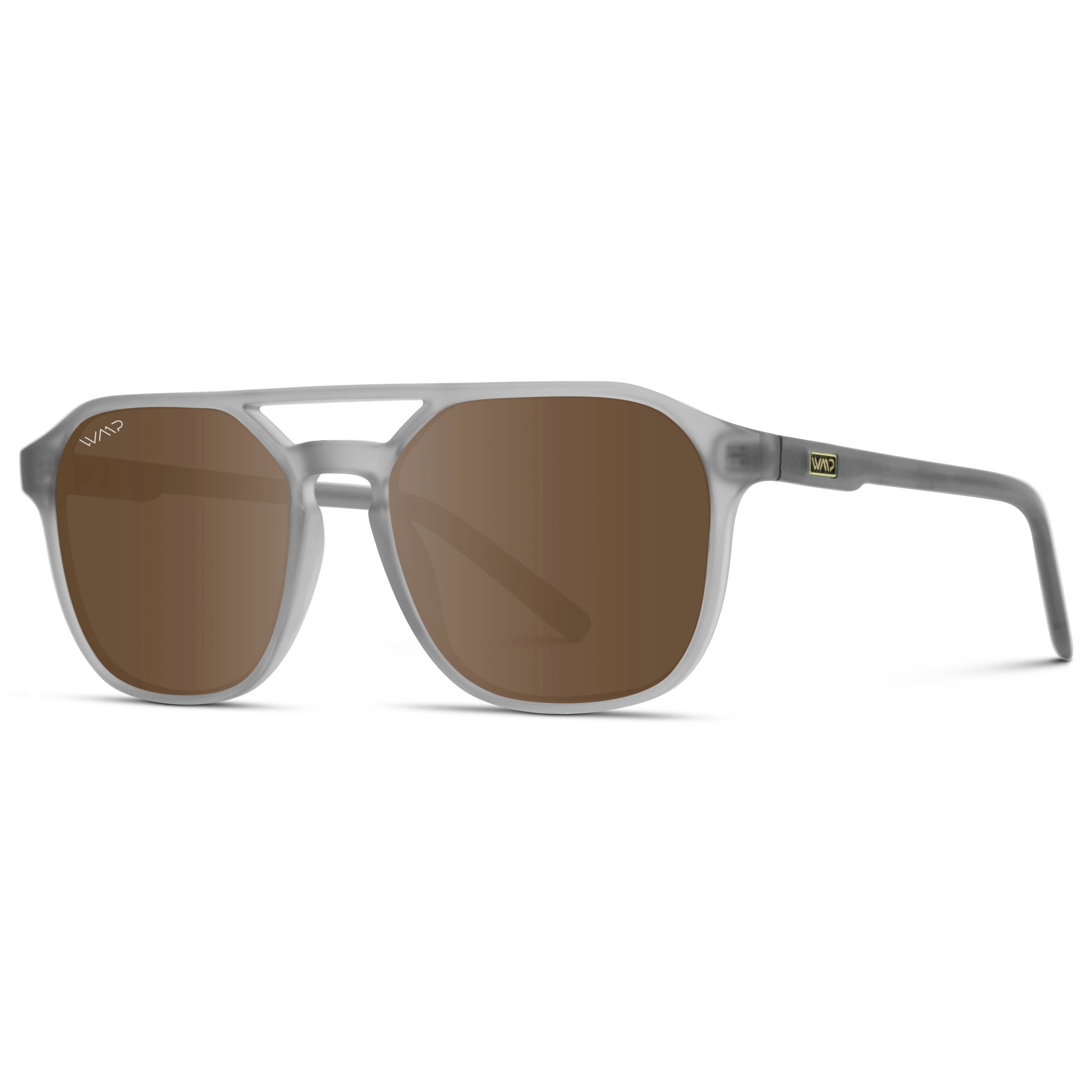 Hunter - Polarized Double Bridge Rectangular Sunglasses