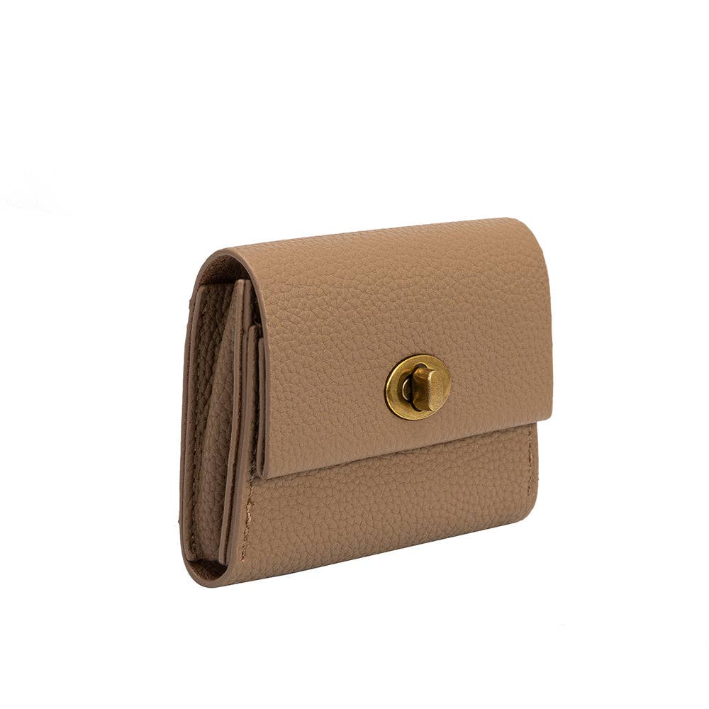 Rita Taupe Vegan Card Case Wallet