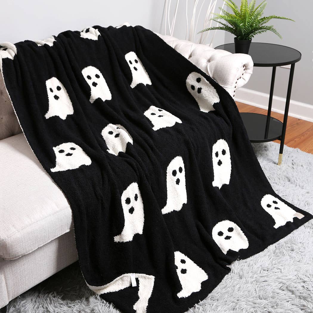 Ghost Patterned Throw Blanket