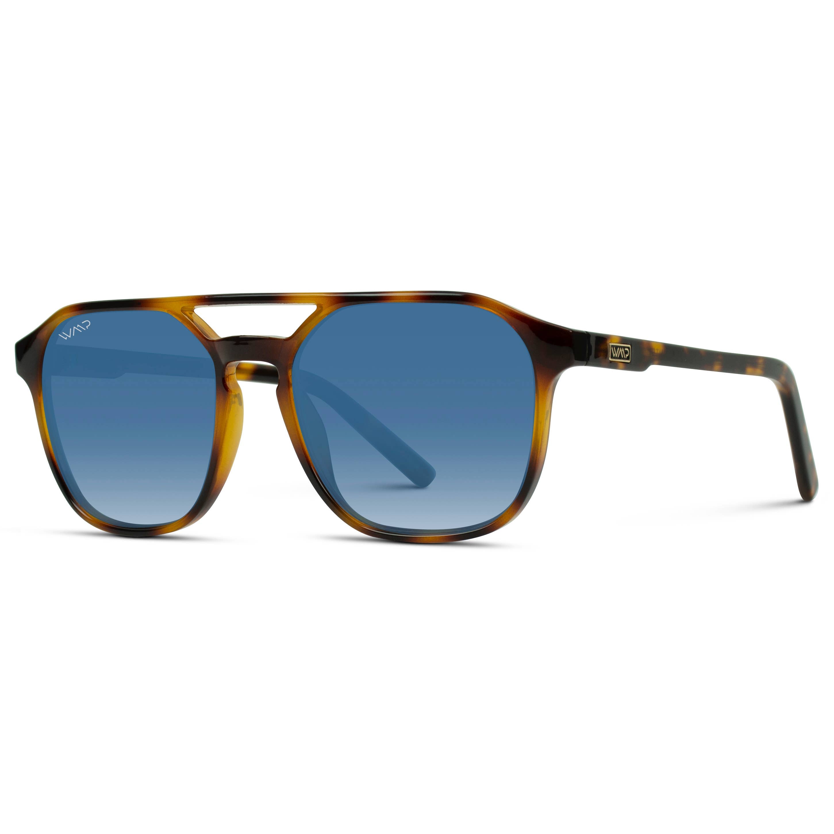 Hunter - Polarized Double Bridge Rectangular Sunglasses