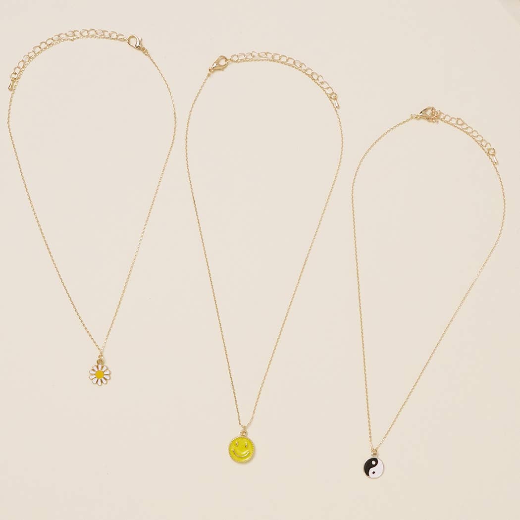 Yin Yang, Daisy, Smile Necklaces