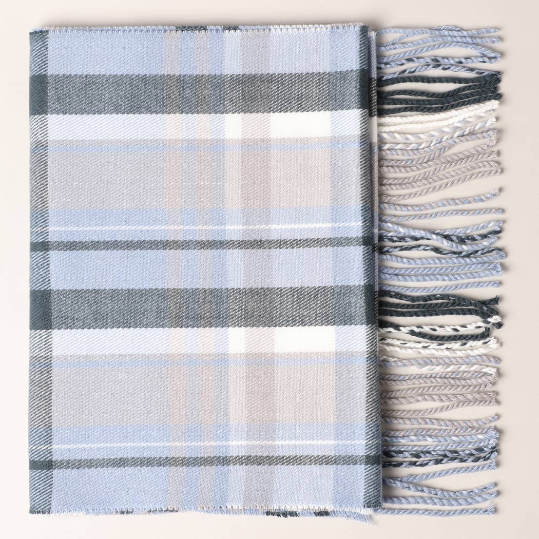 Cashmere Feel Plaid Pattern Scarf