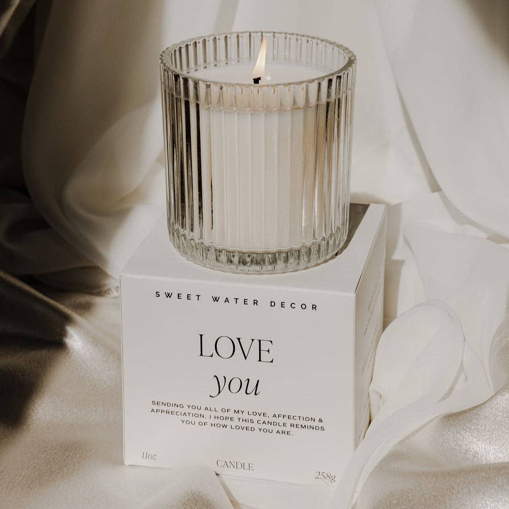 Love You Fluted Soy Candle