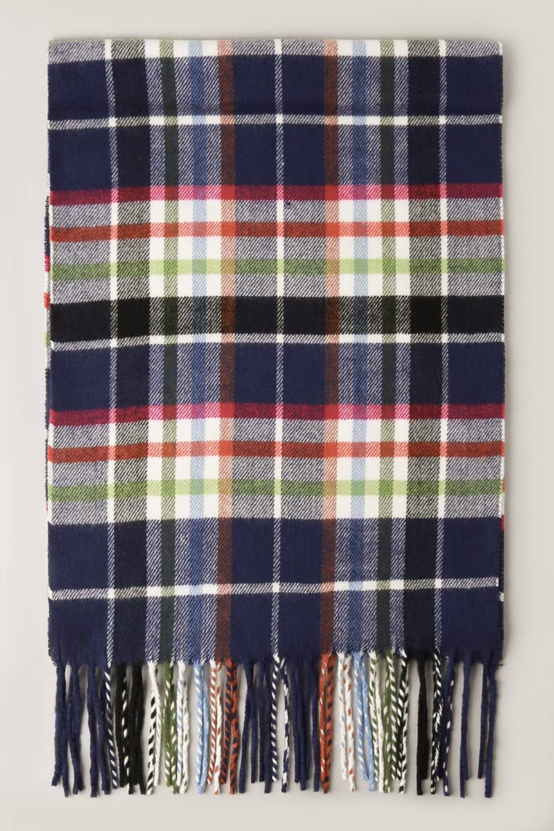 Giant Check Cashmere Feel Muffler Scarf