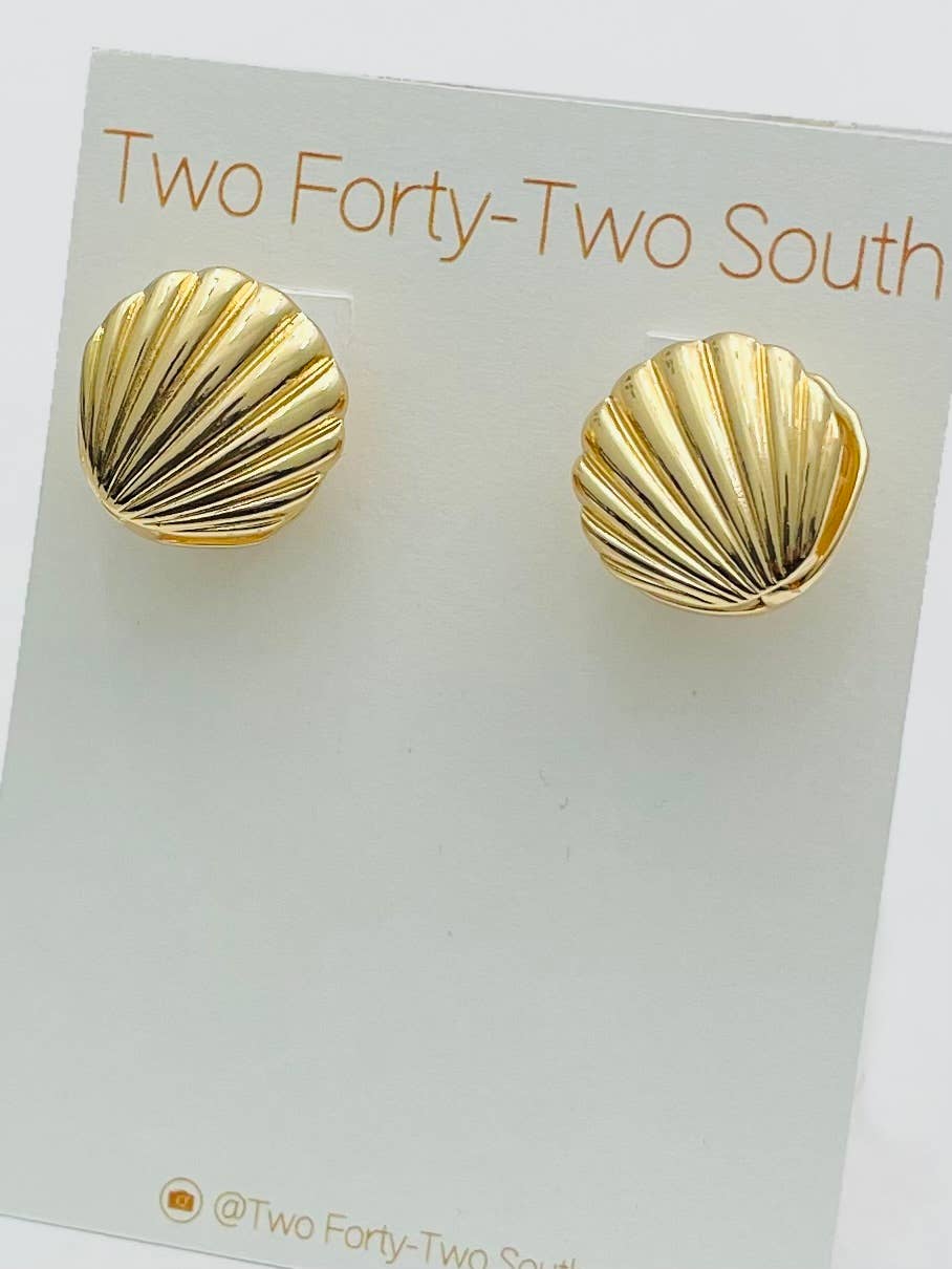 Double Clam Shell Earring