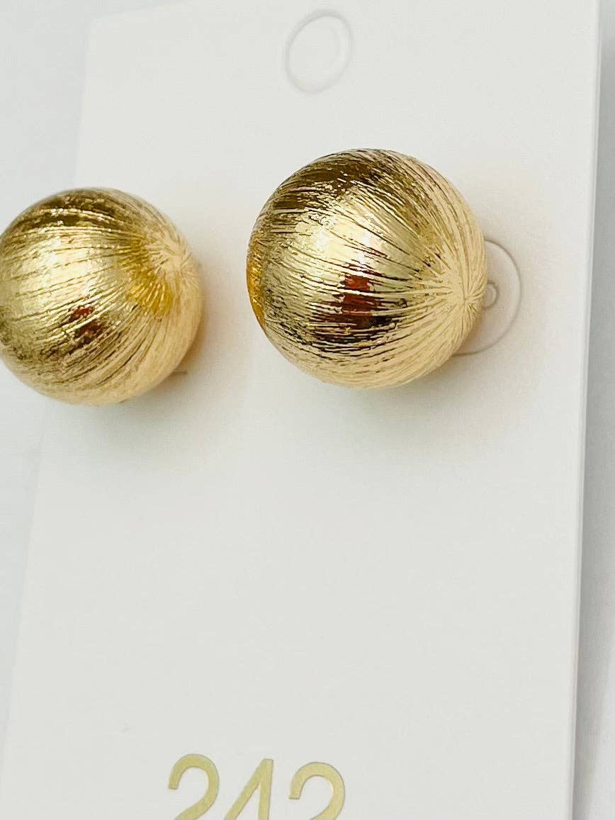 CHIC - Big Ball Stud (brushed gold) ER717