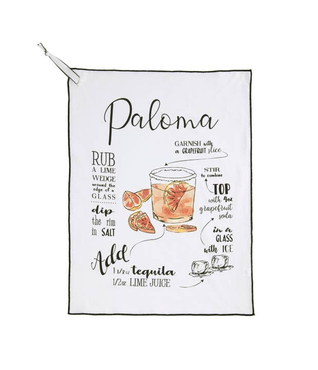 "PALOMA" TEA TOWEL, WHITE