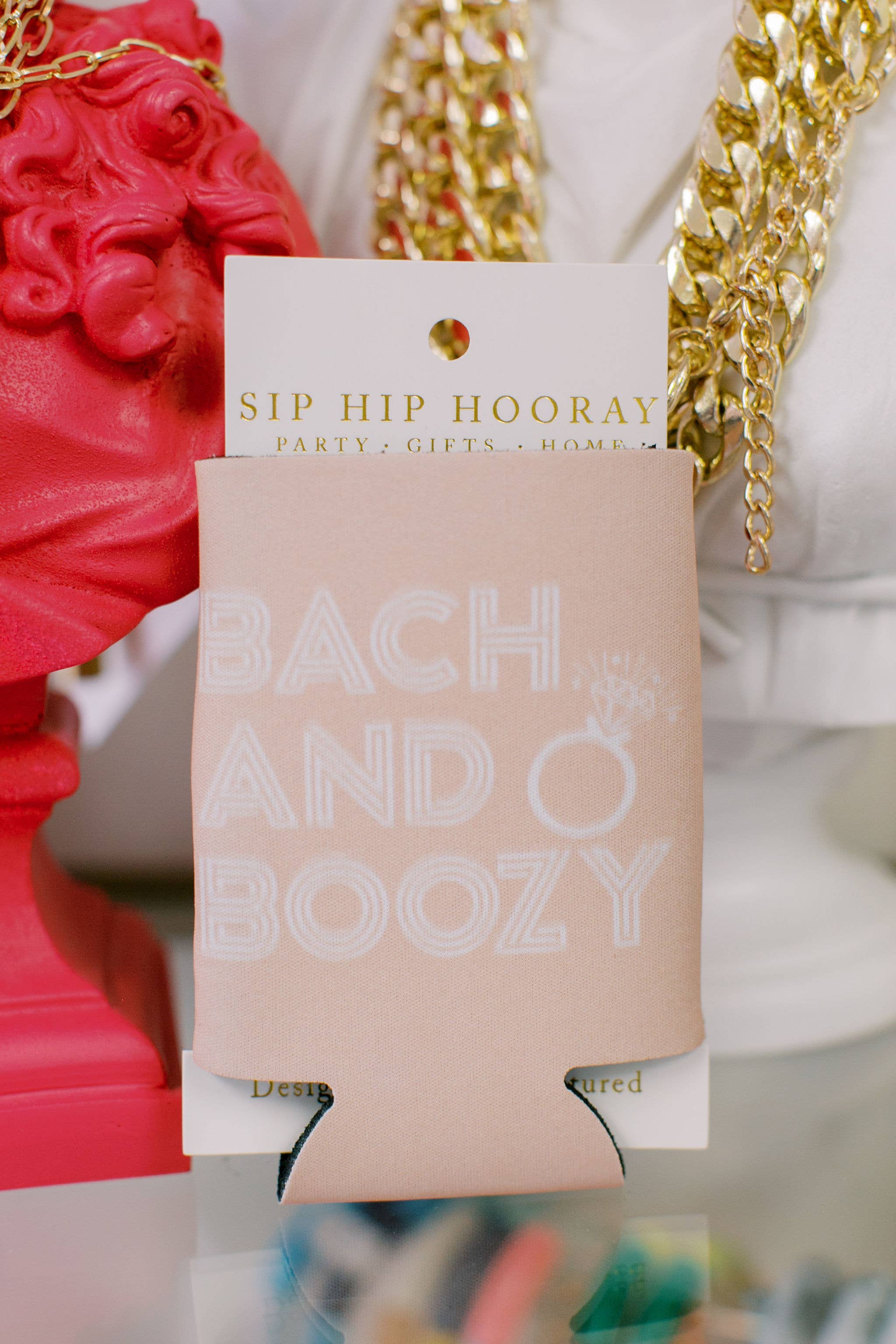 Bach And Boozy Pink Can Cooler- Wedding