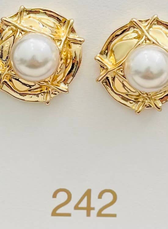 GOLDEN - Rattan Pearl (gold) ER379