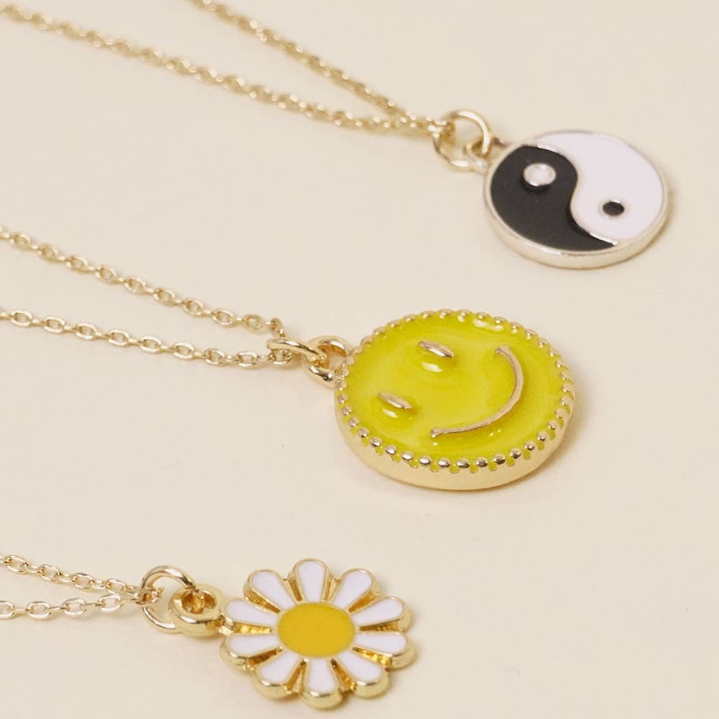 Yin Yang, Daisy, Smile Necklaces