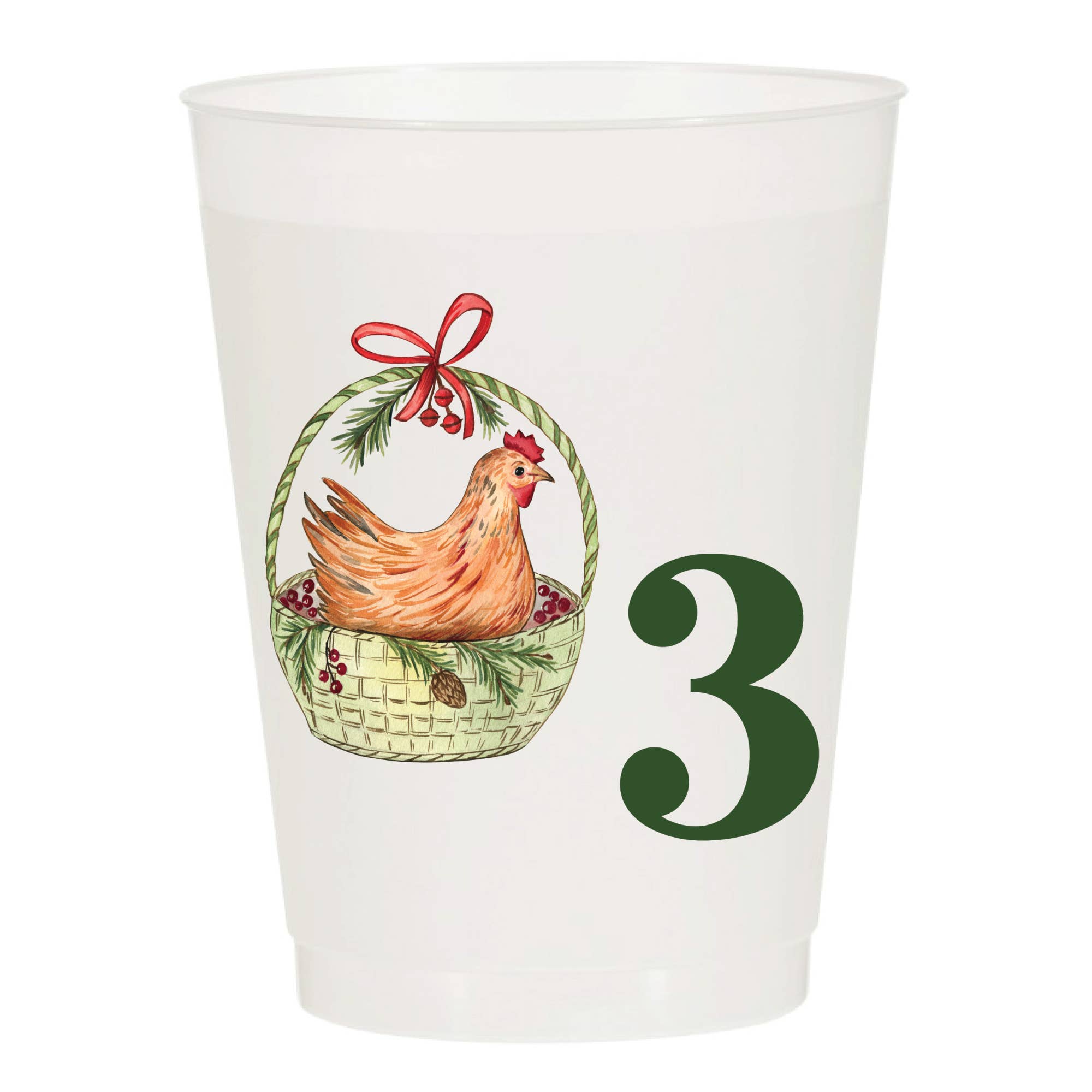 12 Days of Christmas Frosted Cups