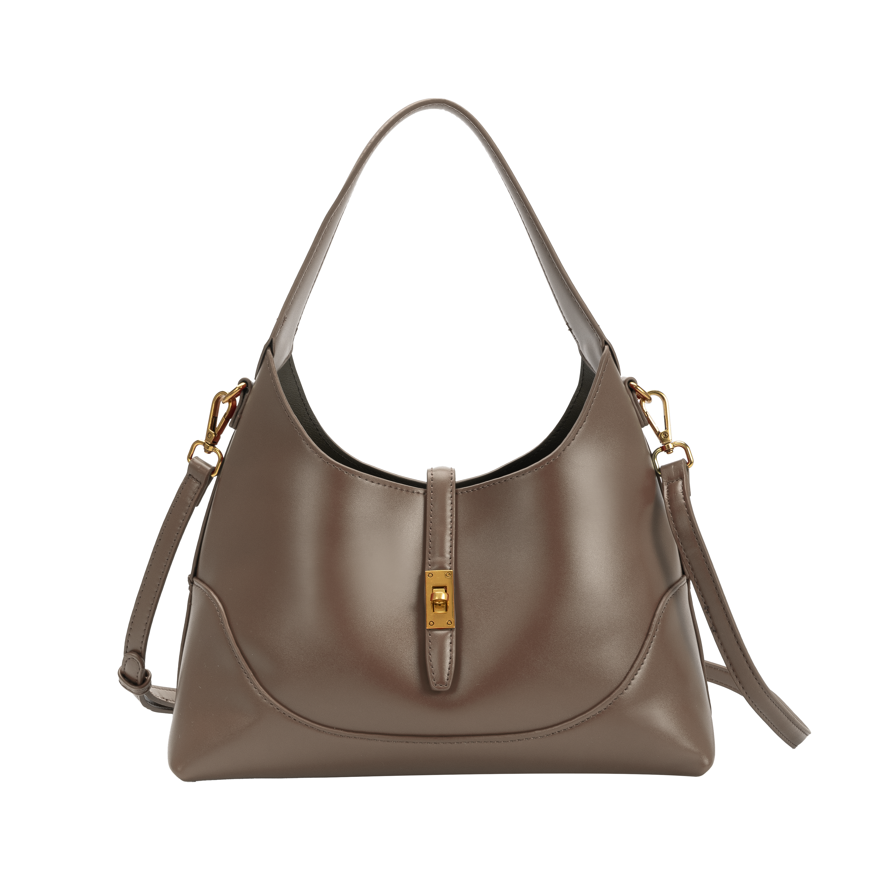 Caroline Taupe Recycled Vegan Shoulder Bag