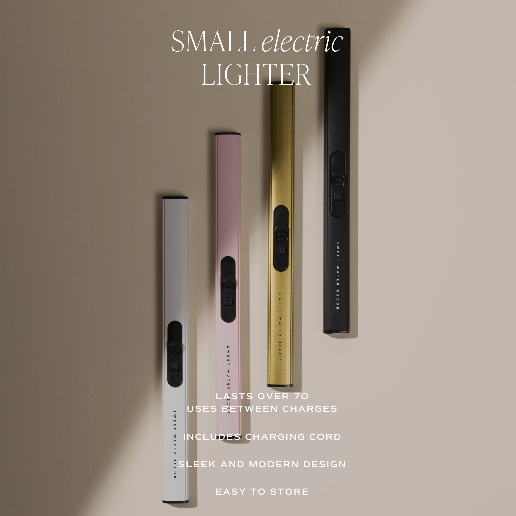 Gold Rechargeable Electric Lighter