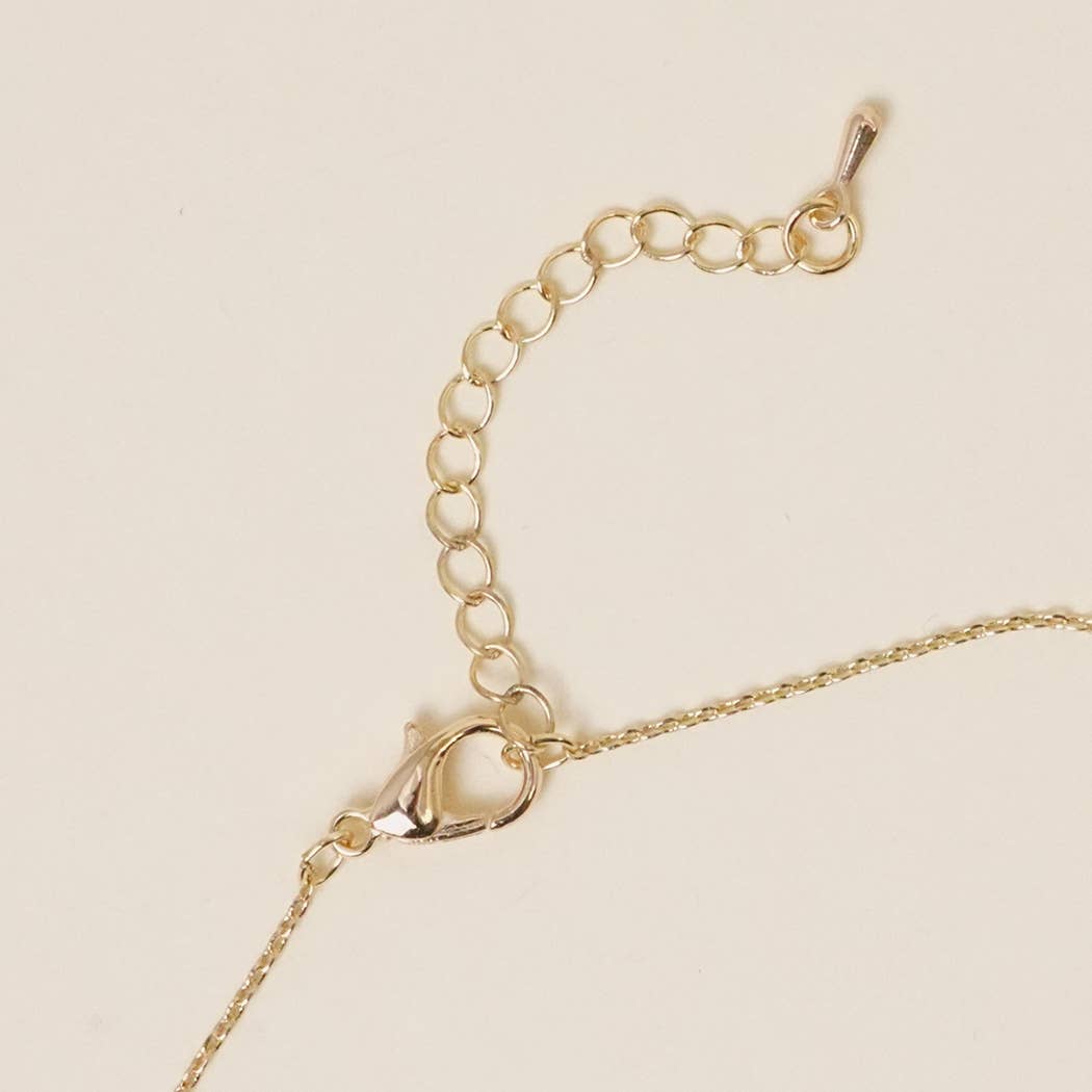 Gold-Tone Anklet With Butterfly Charm