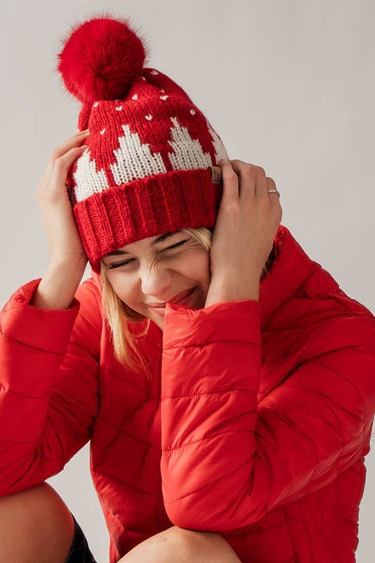 SNOWING MOUNTAIN HOLIDAY BEANIE