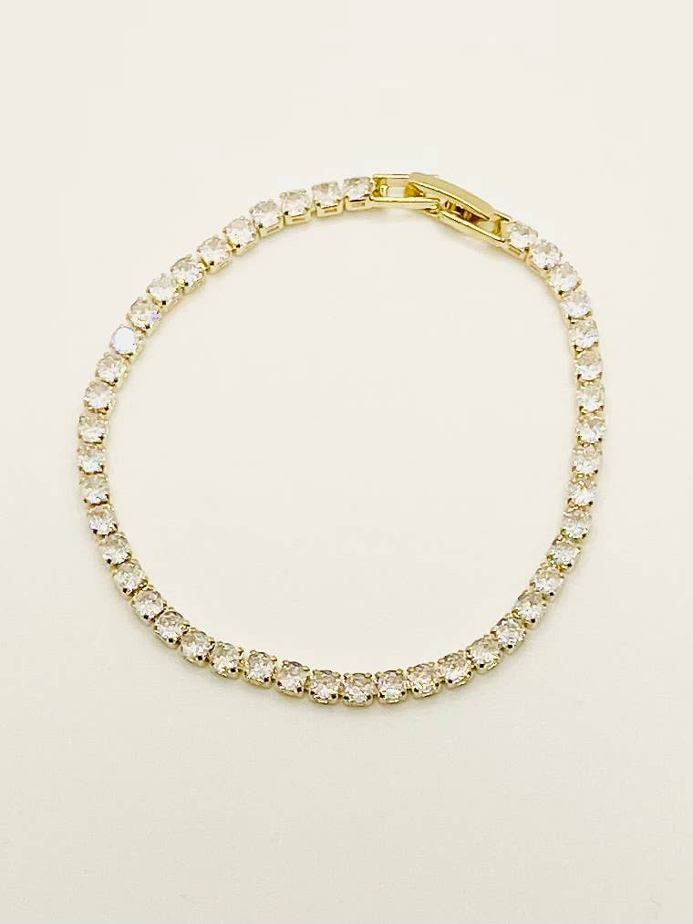 GLAM - 3MM CZ Tennis Bracelet - gold