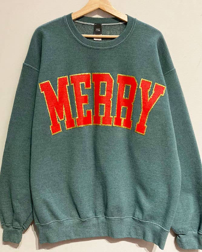 Glitter Merry Holiday Sweatshirt