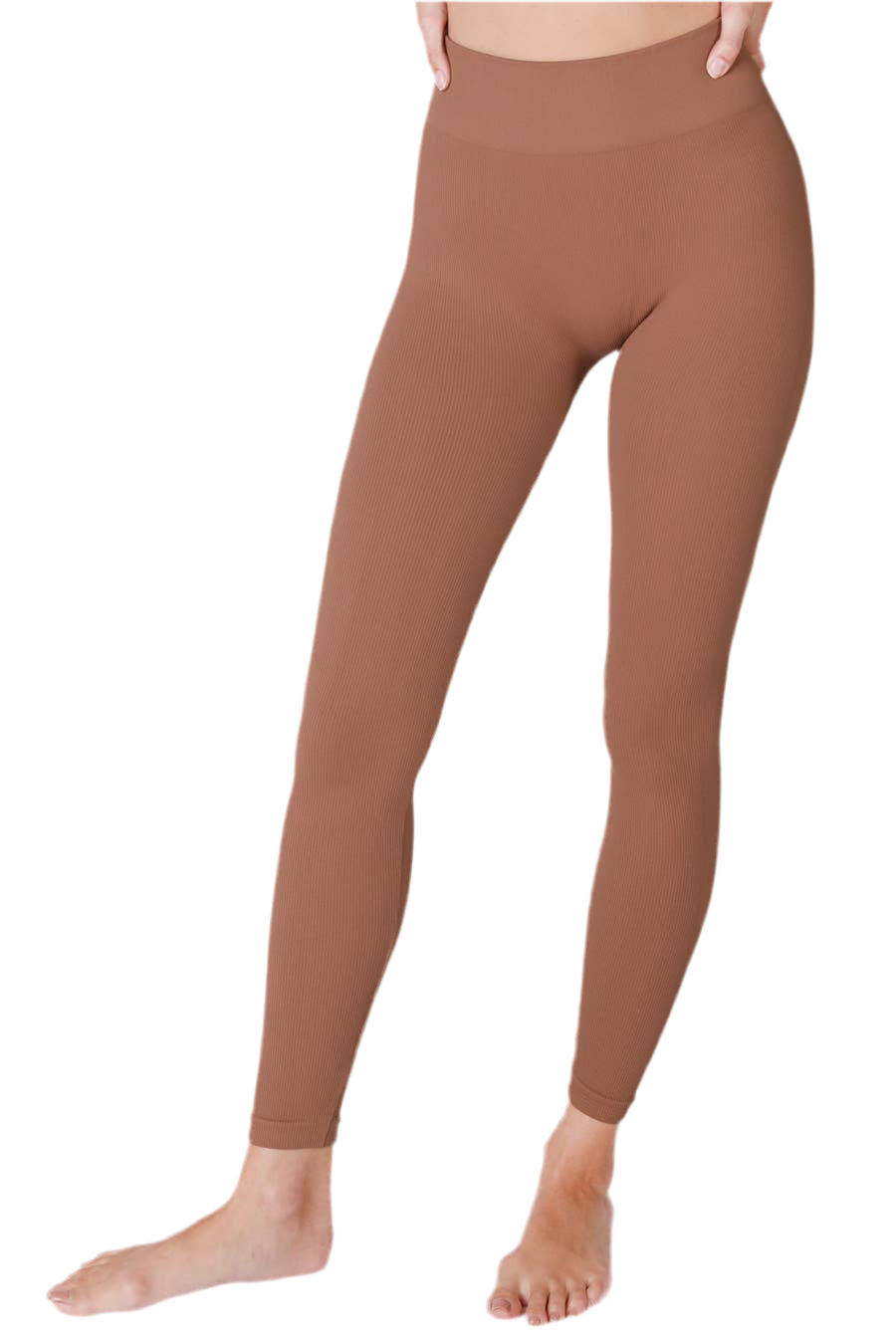 Ribbed high waist leggings