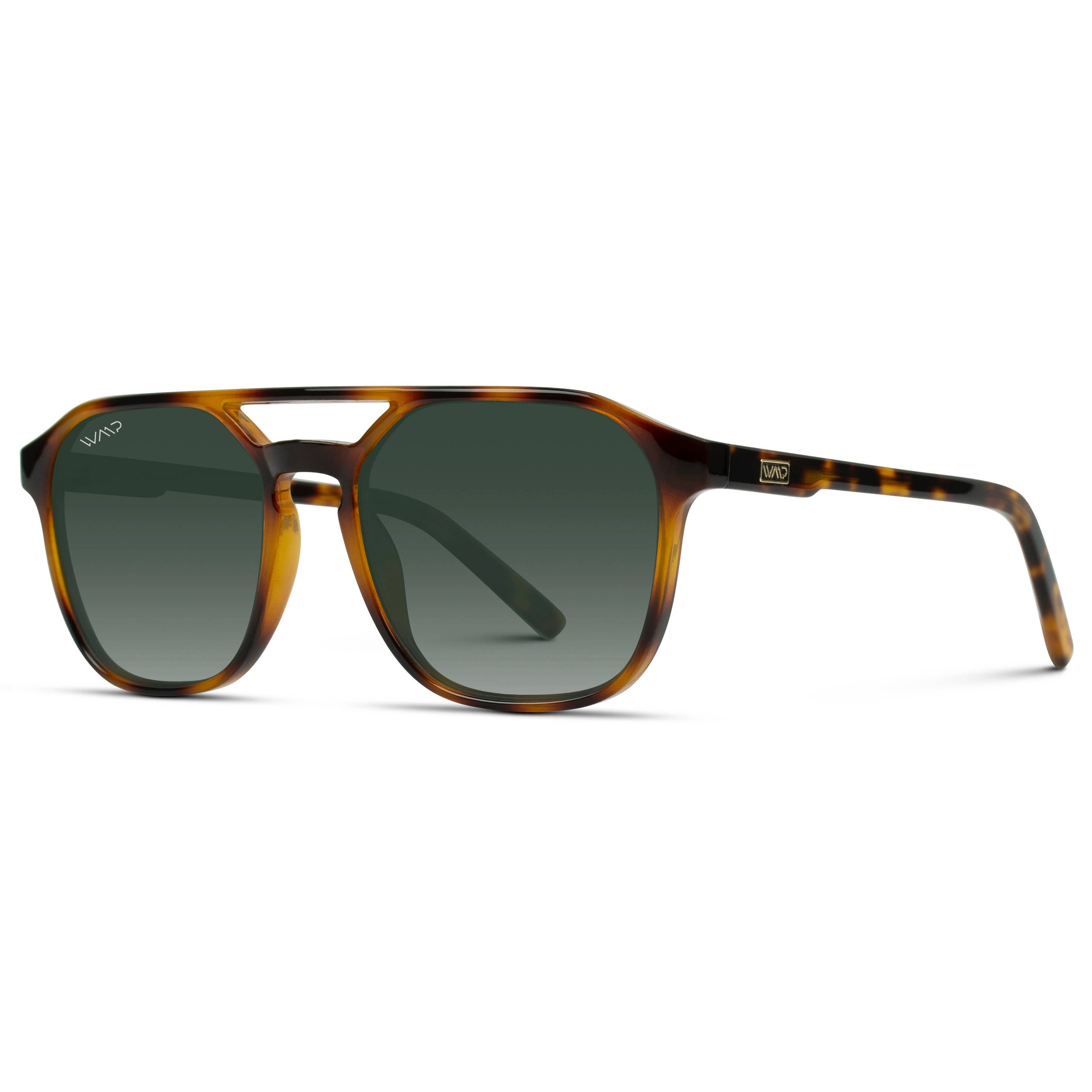 Hunter - Polarized Double Bridge Rectangular Sunglasses