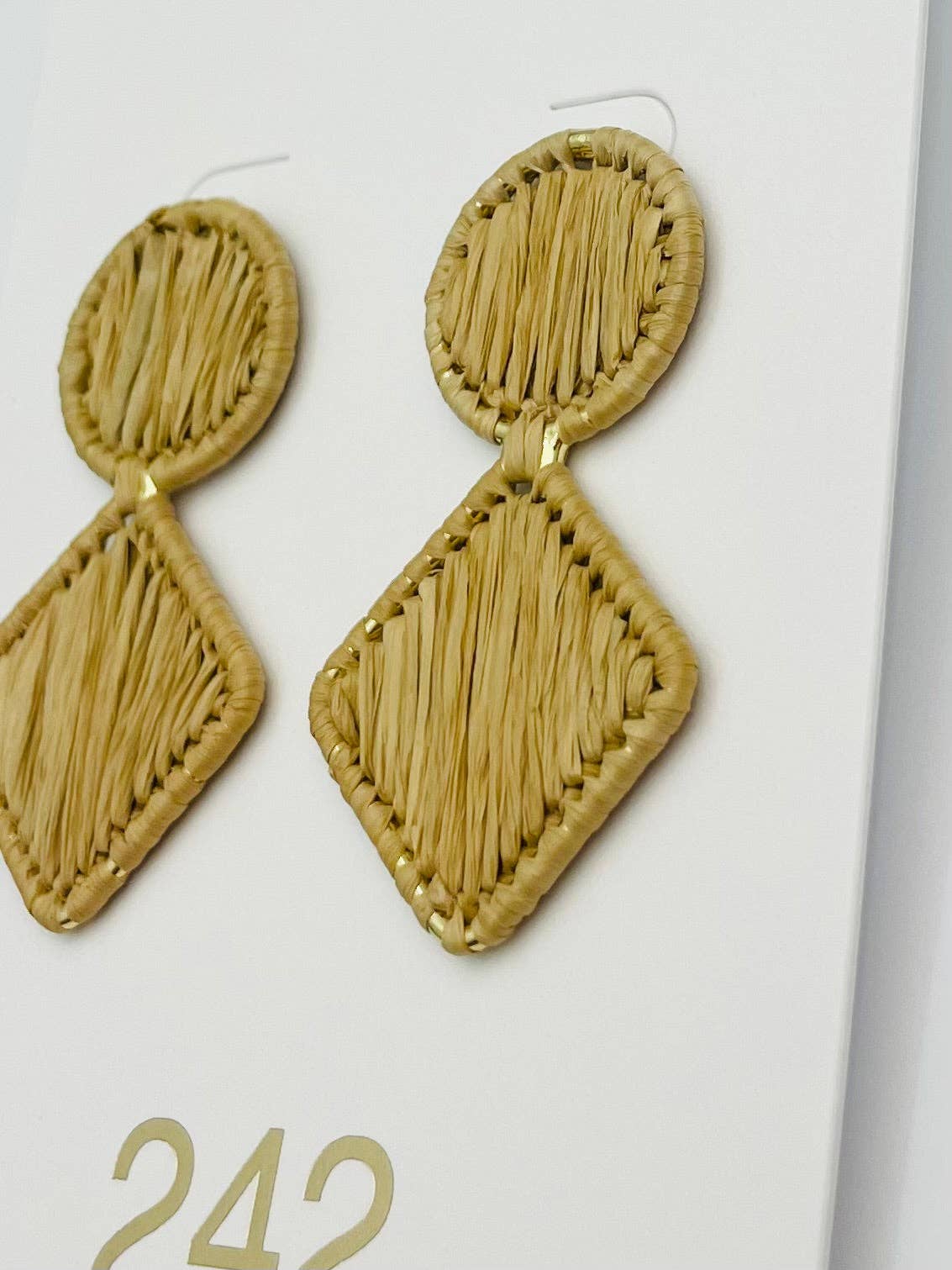 Raffia Double Drop Earrings