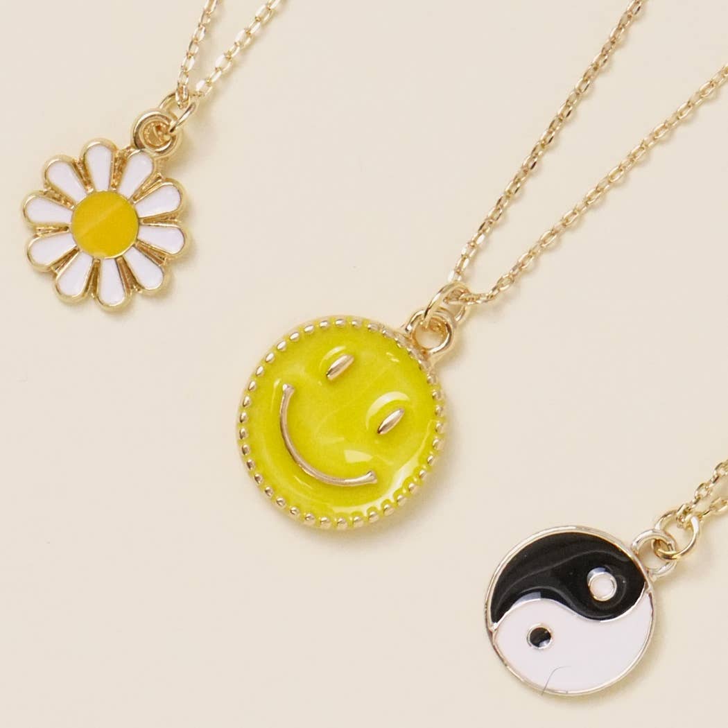 Yin Yang, Daisy, Smile Necklaces