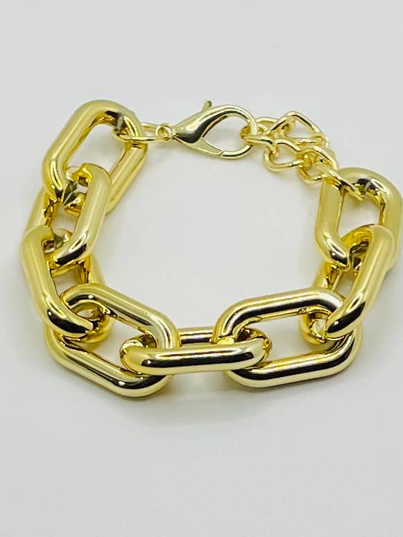 Golden Ultralight Oval Link Chain Bracelet