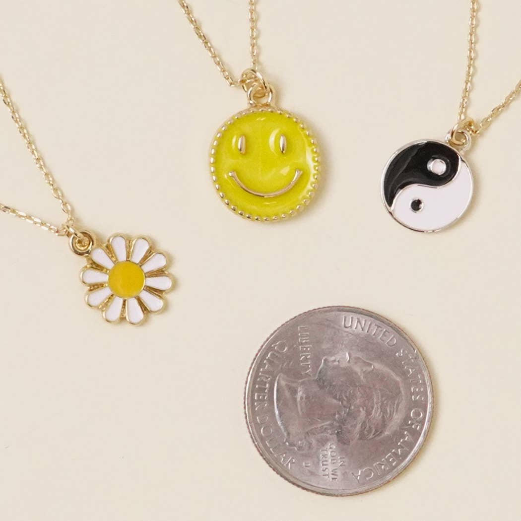 Yin Yang, Daisy, Smile Necklaces