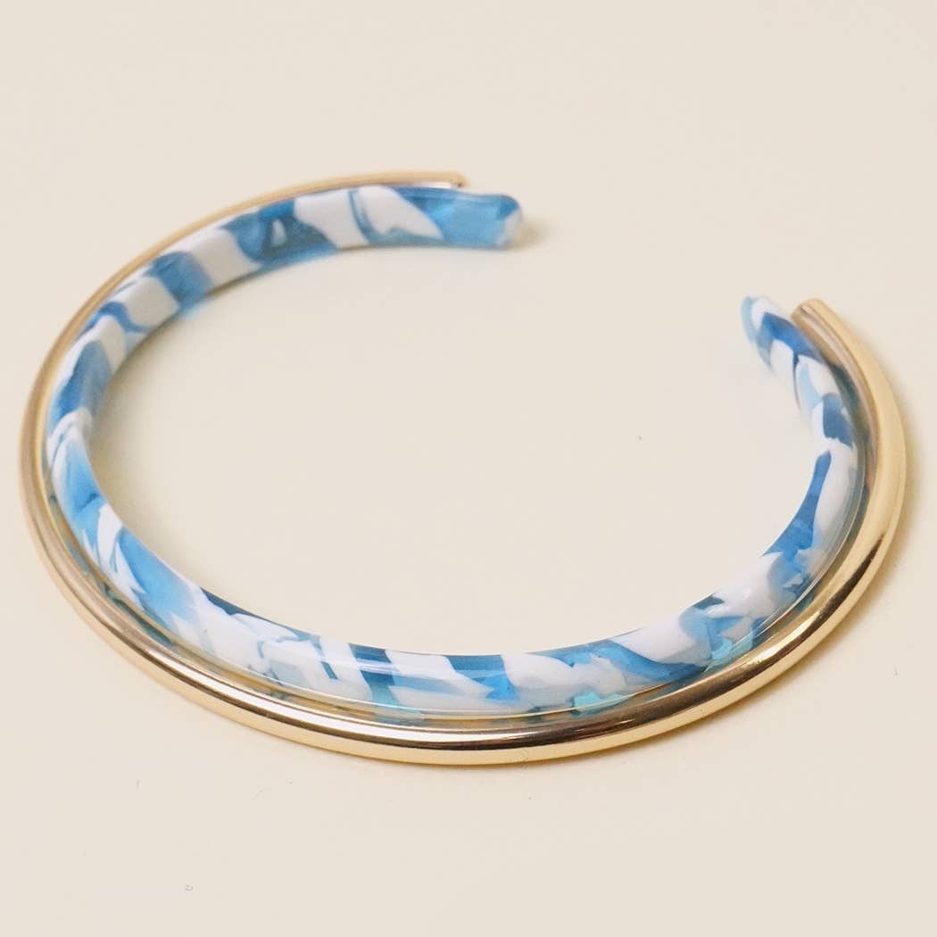 Resin Layering Bracelet Cuff