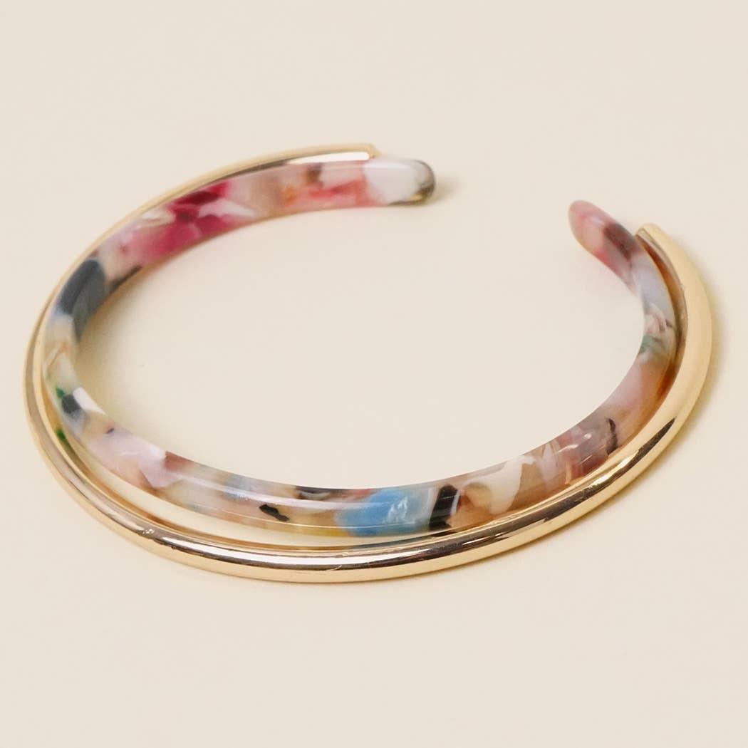 Resin Layering Bracelet Cuff