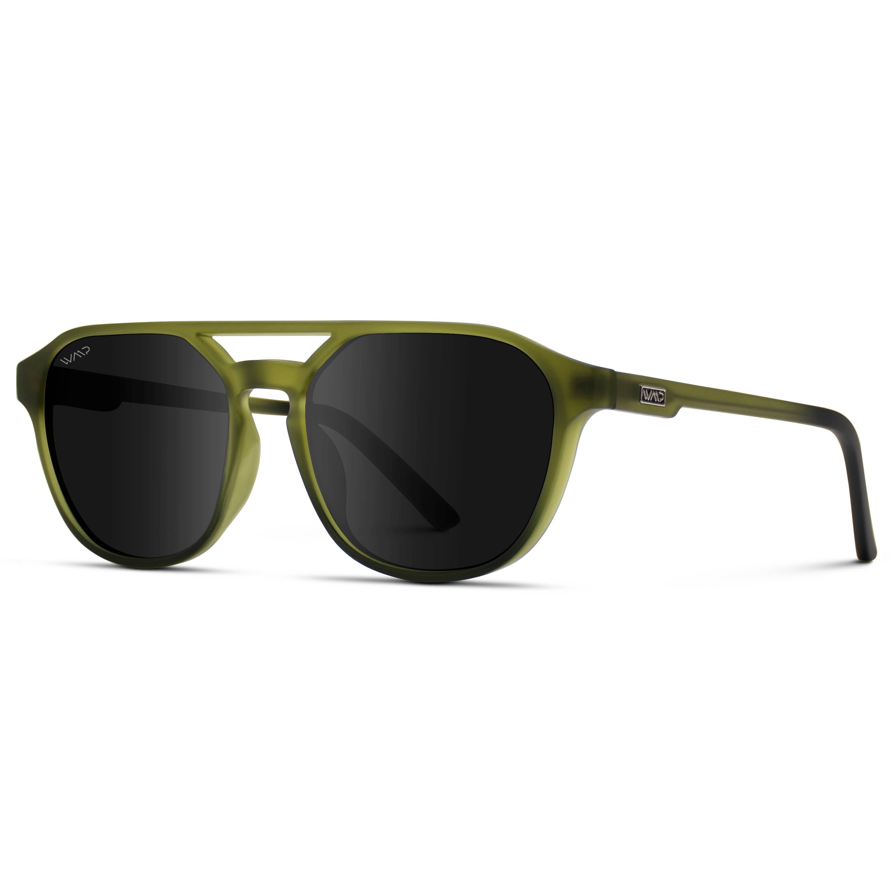 Hunter - Polarized Double Bridge Rectangular Sunglasses