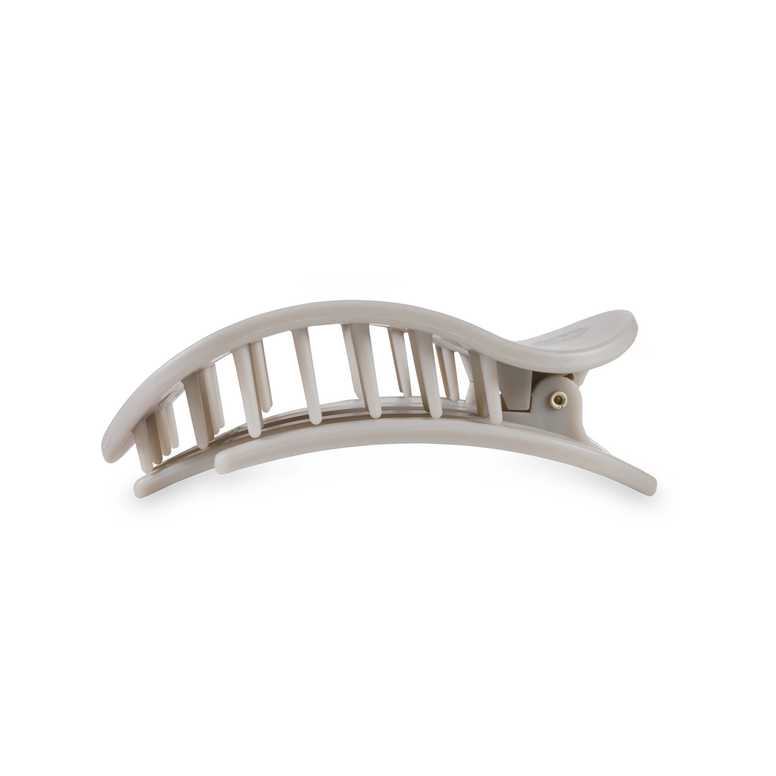 Round Flat Hair Clip | Med. | Silver Flames