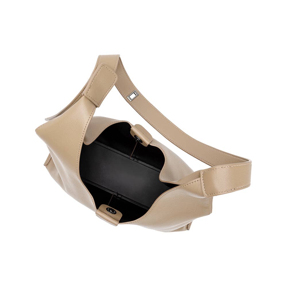 Carmen Beige Recycled Vegan Shoulder Bag